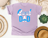 Cool Dad Blue graphic tee in Orchid