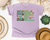 He Is Dad Brave Like David Warrior Like Joshua Teal graphic tee in Orchid