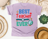 Best Teacher Ever Watch graphic tee in Orchid