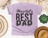 World's Best Dad White 2 graphic tee in Orchid
