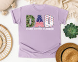 Dad Man Myth Legend Grey graphic tee in Orchid