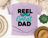 Reel Great Dad graphic tee in Orchid