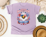 Happy Independence Day 4th Of July graphic tee in Orchid