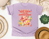 Keep Calm I'm On Summer Break graphic tee in Orchid