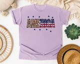 America Grey 3 graphic tee in Orchid