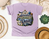 Adventure Awaits Dad graphic tee in Orchid