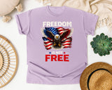 Freedom Is Not Free Black graphic tee in Orchid