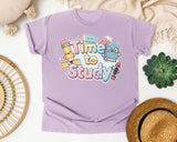 Time To Study graphic tee in Orchid