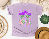Zero Lesson Plans graphic tee in Orchid