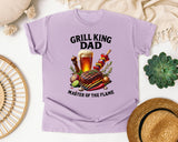 Grill King Dad Master Of The Flame Brown graphic tee in Orchid