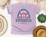 America Vibes graphic tee in Orchid