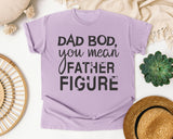 Dad Bod You Mean Father Figure Grey graphic tee in Orchid