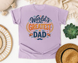 World's Greatest Dad Grey 2 graphic tee in Orchid