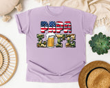 Papa Life Brown graphic tee in Orchid