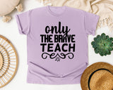 Only The Brave Teach Bold graphic tee in Orchid
