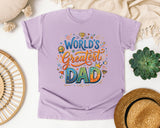 World's Greatest Dad Grey 3 graphic tee in Orchid