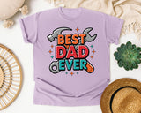 Best Dad Ever Grey graphic tee in Orchid