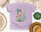 Flag With Wildflowers graphic tee in Orchid