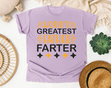 World's Greatest Father Farter Black 3 graphic tee in Orchid