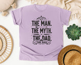 The Man The Myth The Dad Grey graphic tee in Orchid