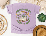 Ready To Learn Ready To Grow Book graphic tee in Orchid