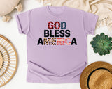 God Bless America Black graphic tee in Orchid