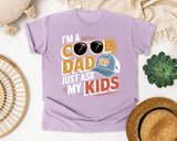 I'm A Cool Dad Just Ask My Kids White 2 graphic tee in Orchid