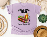 Grill King Dad Master Of The Flame Brown 2 graphic tee in Orchid