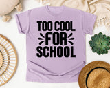 Too Cool For School graphic tee in Orchid