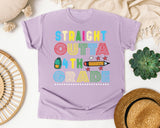 Straight Outta 4th Grade Pencil graphic tee in Orchid