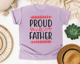 Proud Father Black 2 graphic tee in Orchid