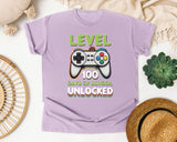 Level 100 Days Of School Unlocked graphic tee in Orchid