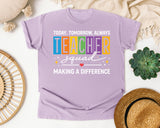 Today Tomorrow Always Teacher Squad graphic tee in Orchid