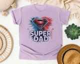 Super Dad Navy graphic tee in Orchid