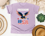 Freedom USA White graphic tee in Orchid