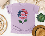 Happy Memorial Day Grey graphic tee in Orchid