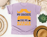 My Favorite People Call Me Papa White 2 graphic tee in Orchid