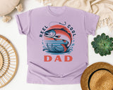 Reel Cool Dad Grey graphic tee in Orchid