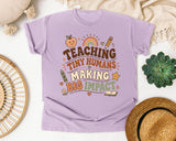 Teaching Tiny Humans Making Big Impact graphic tee in Orchid