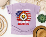 Liberty Is The Breath Of Life To Nations Red graphic tee in Orchid