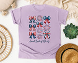 Sweet Land Of Liberty Grey graphic tee in Orchid