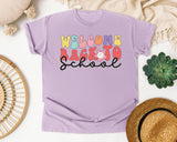 Welcome Back To School Retro graphic tee in Orchid