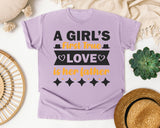 A Girl's First True Love Is Her Father Brown graphic tee in Orchid