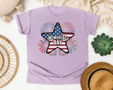 Memorial Day graphic tee in Orchid