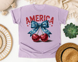America Red 2 graphic tee in Orchid