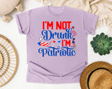 I'm Not Drunk I'm Patriotic Blue graphic tee in Orchid