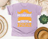 My Favorite People Call Me Papa White 3 graphic tee in Orchid