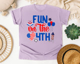 Fun On The 4th graphic tee in Orchid