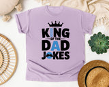 King Of The Dad Jokes graphic tee in Orchid