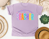 Teacher Helping Tiny Humans Do Big Things graphic tee in Orchid